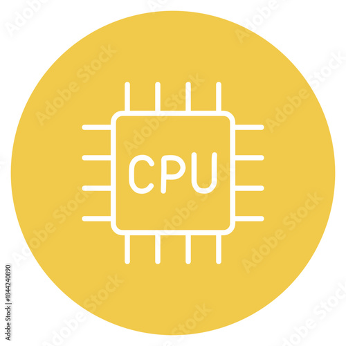 Data Processing Unit icon vector image. Can be used for Cyberpunk.