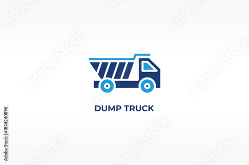 DUMP TRUCK vector, icon or logo sign isolated symbol illustration