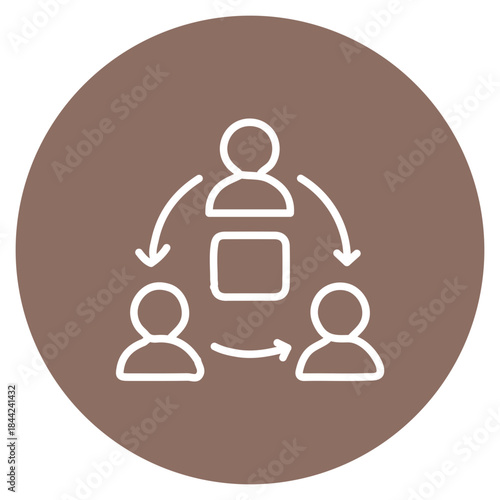 Collaboration Hub icon vector image. Can be used for Coworking Space.