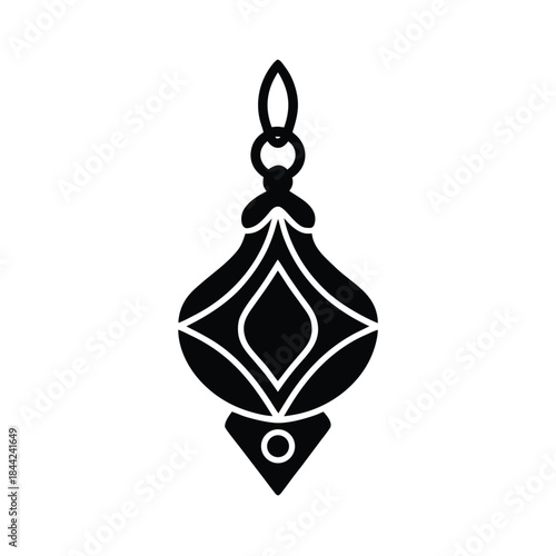Omani Silver Charm Pendant Vector