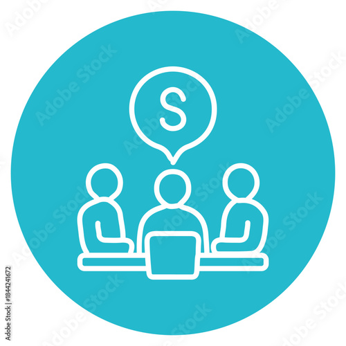 Investor Meetups icon vector image. Can be used for Coworking Space.