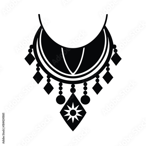 Omani Traditional Jewelry Design Vector