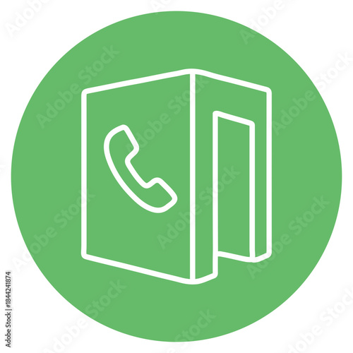 Private Phone Room icon vector image. Can be used for Coworking Space.