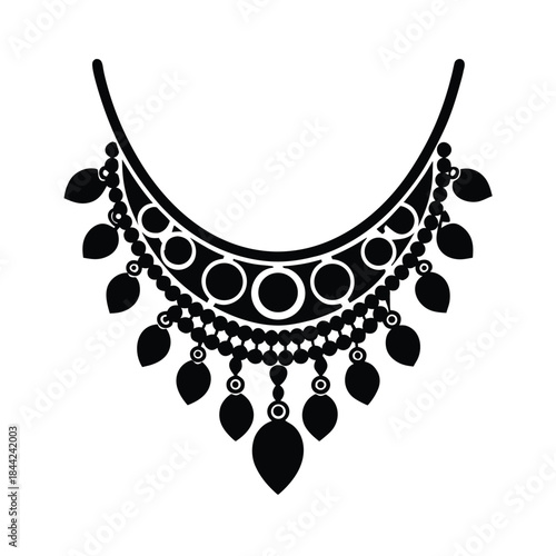 Omani Vintage Necklace Vector Design