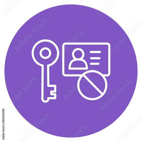 Access Control icon vector image. Can be used for Compliance And Regulation.