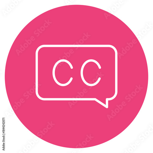 Closed Captioning icon vector image. Can be used for Video Blog.