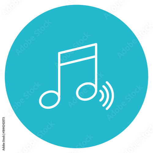 Background Music icon vector image. Can be used for Video Blog.