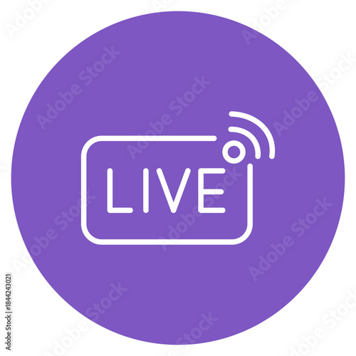 Live Stream icon vector image. Can be used for Video Blog.