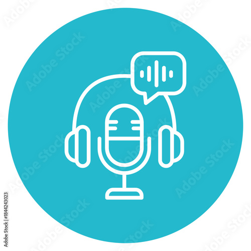 Podcasting icon vector image. Can be used for Video Blog.