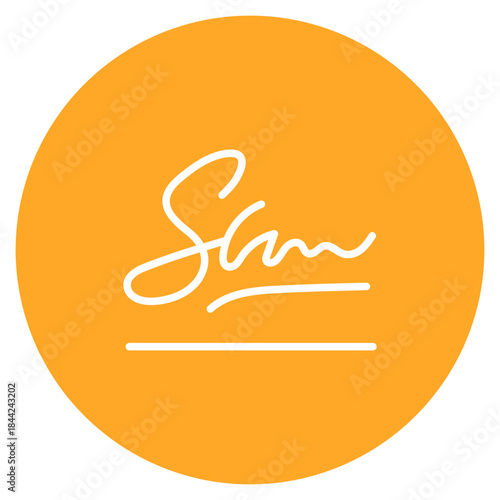 Digital Signature icon vector image. Can be used for Documents And Files.