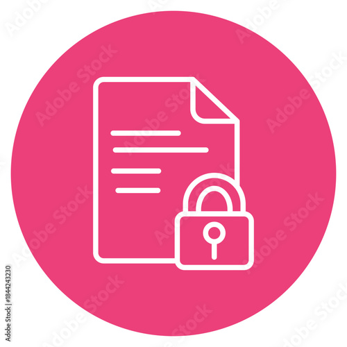 Encrypted File icon vector image. Can be used for Documents And Files.