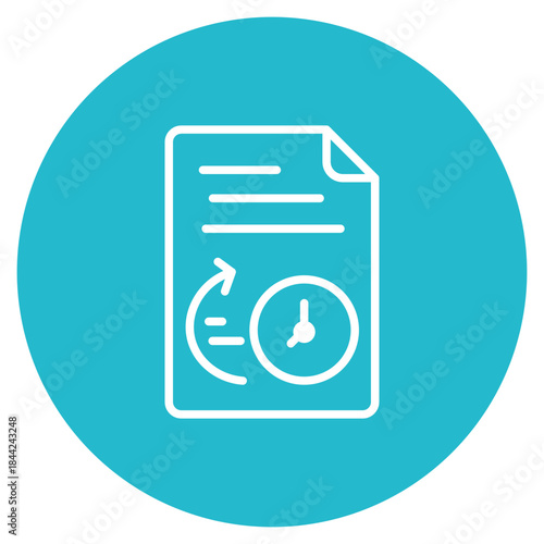 File History icon vector image. Can be used for Documents And Files.