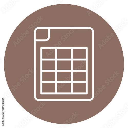 Spreadsheet File icon vector image. Can be used for Documents And Files.