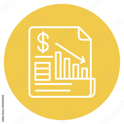 Amortization Schedule icon vector image. Can be used for Credit And Loan.