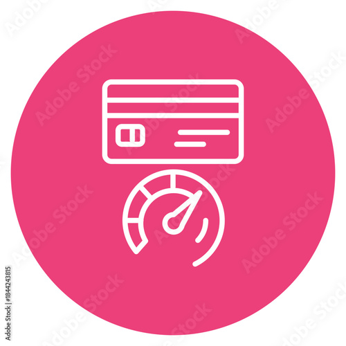 Credit Utilization icon vector image. Can be used for Credit And Loan.