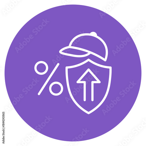Interest Rate Cap icon vector image. Can be used for Credit And Loan.