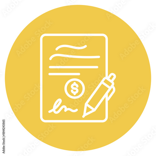 Loan Agreement icon vector image. Can be used for Credit And Loan.