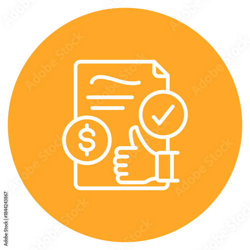 Loan Approval icon vector image. Can be used for Credit And Loan.