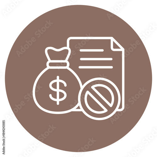Loan Denial icon vector image. Can be used for Credit And Loan.