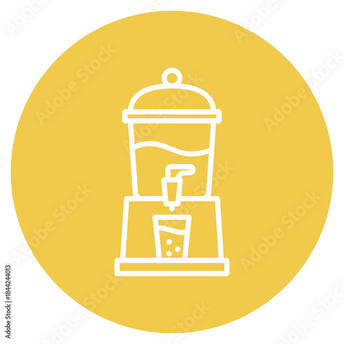 Beverage Dispenser icon vector image. Can be used for Bar.