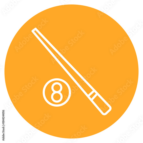Billiard Cue icon vector image. Can be used for Bar.