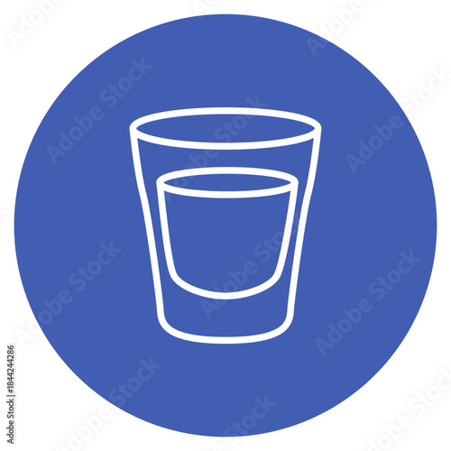 Shot Glass icon vector image. Can be used for Bar.
