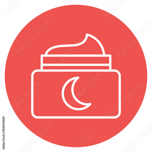 Night Cream icon vector image. Can be used for Cosmetology.