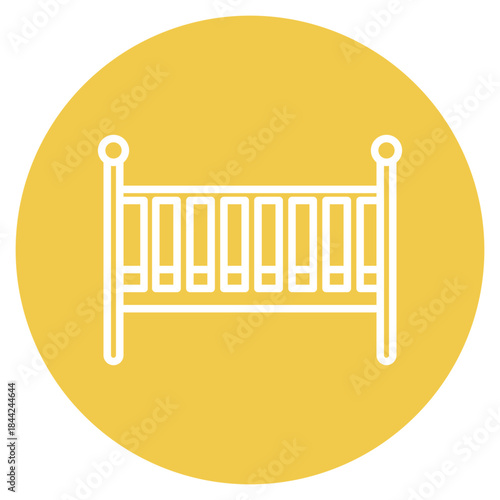 Baby Crib icon vector image. Can be used for Maternity.