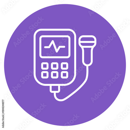 Fetal Doppler icon vector image. Can be used for Maternity.