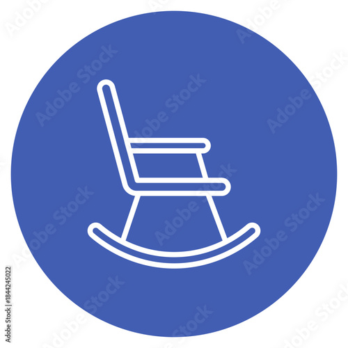 Rocking Chair icon vector image. Can be used for Maternity.