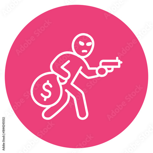 Bank Heist icon vector image. Can be used for Crime Investigation.