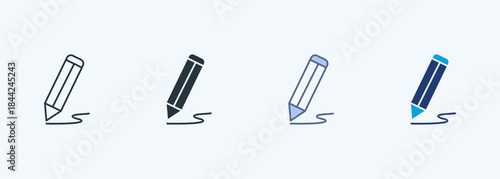 Pencil Multiple Style Icon Collection