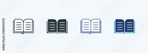 Book Multiple Style Icon Collection