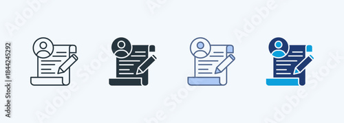 Writer Multiple Style Icon Collection