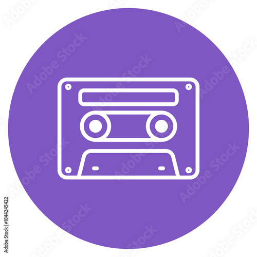 Cassette Tape icon vector image. Can be used for Artist Studio.