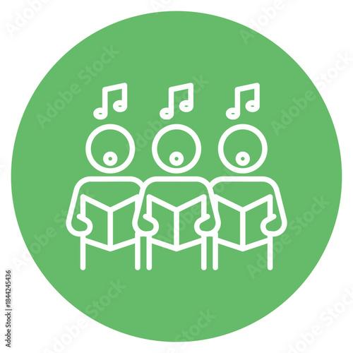 Choir icon vector image. Can be used for Artist Studio.