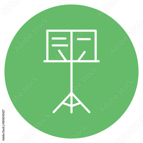 Music Stand icon vector image. Can be used for Artist Studio.