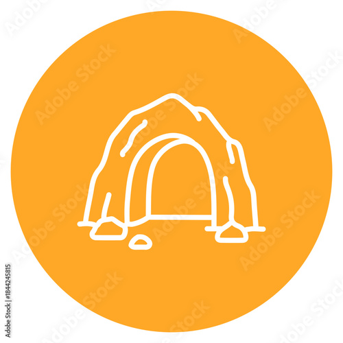 Cave icon vector image. Can be used for Geography.