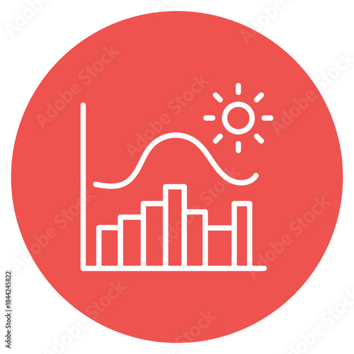 Climograph icon vector image. Can be used for Geography.