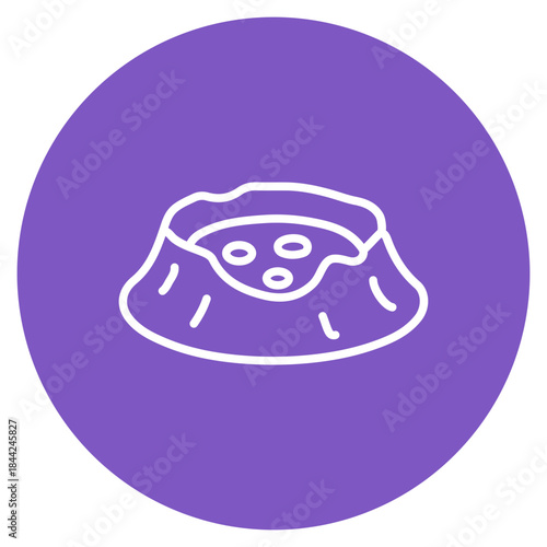 Crater icon vector image. Can be used for Geography.