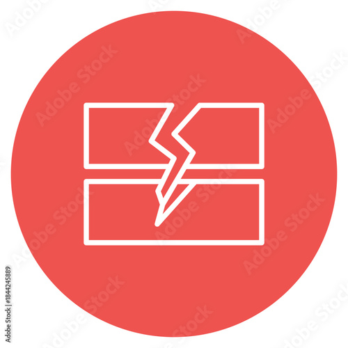 Fault Line icon vector image. Can be used for Geography.