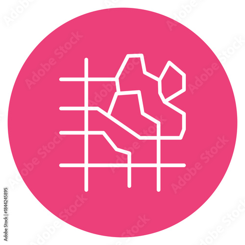 Geographic Grid icon vector image. Can be used for Geography.