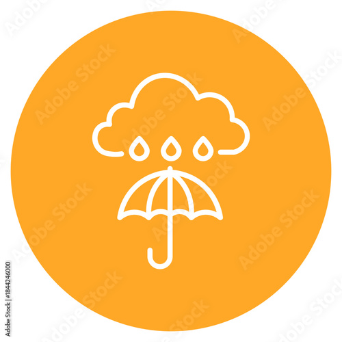 Monsoon icon vector image. Can be used for Geography.