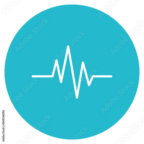 Seismic Waves icon vector image. Can be used for Geography.