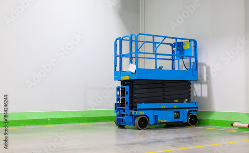Scissor Lift Aerial Work Platform in Distribution Warehouse
