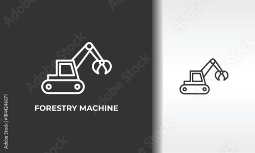 Forestry Machine Vector, Icon Or Logo Sign Isolated Symbol Illustration
