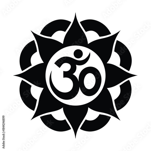 Om Symbol Background Icon