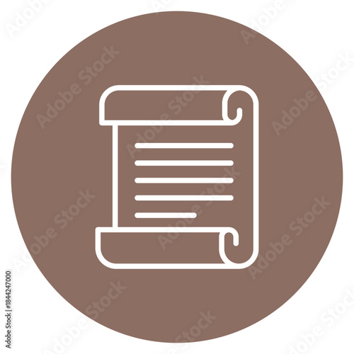 Manuscript Scroll icon vector image. Can be used for Archeology.