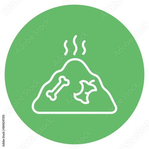 Midden Heap icon vector image. Can be used for Archeology.
