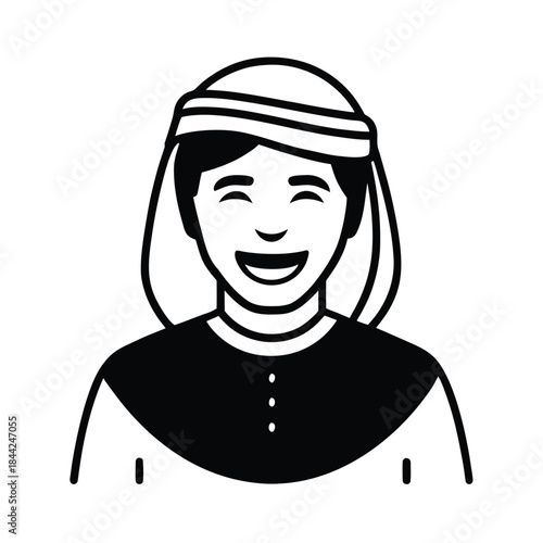 Omani Youth White Dishdasha Smiling